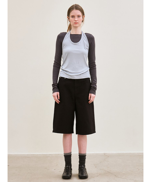 le（ル）の「ribbed halter top (sky blue)（Tシャツ/カットソー・レディース・その他・FREE）」の3枚目の写真