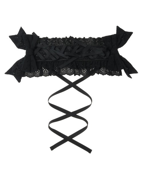 Candy Stripper（キャンディストリッパー）の「BABY RIBBON HEAD ドレス（ニットキャップ/ビーニー・レディース・オフホワイト/ブラック・FREE）」の15枚目の写真