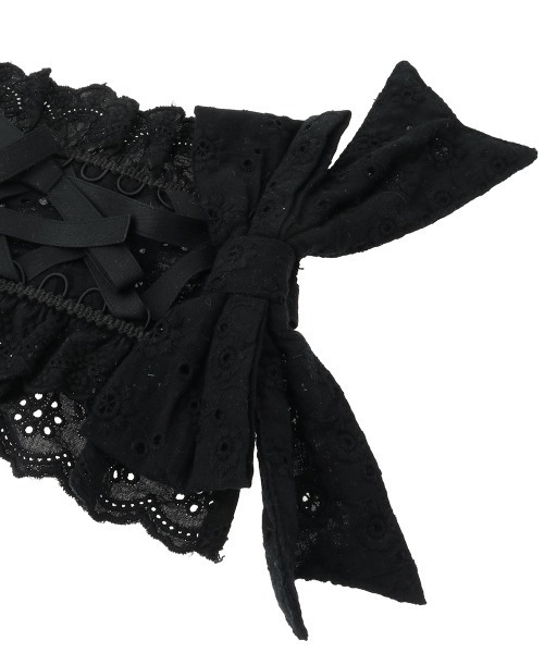 Candy Stripper（キャンディストリッパー）の「BABY RIBBON HEAD ドレス（ニットキャップ/ビーニー・レディース・オフホワイト/ブラック・FREE）」の17枚目の写真