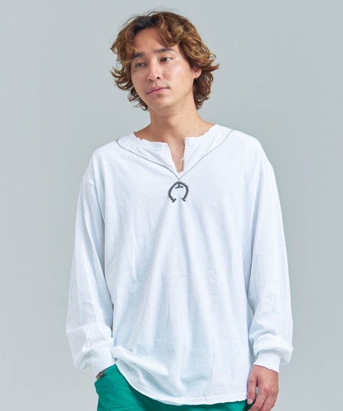 THRIFTY LOOK（スリフティールック）の「Thrifty look NAJA PENDANT EMB LS TEE（Tシャツ/カットソー・メンズ・ホワイト/ブラック・M/L/XL）」の20枚目の写真