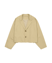 AJOBYAJO（アジョバイアジョ）の「Batwing Cotton Short Jacket [BEIGE]（テーラードジャケット）」