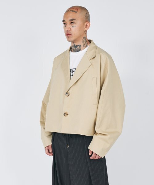AJOBYAJO（アジョバイアジョ）の「Batwing Cotton Short Jacket [BEIGE]（テーラードジャケット・レディース・その他・FREE）」の8枚目の写真