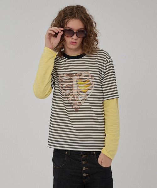 4color / 3size 】SPECIAL HEART BORN PRINT T/スペシャルハートボーン