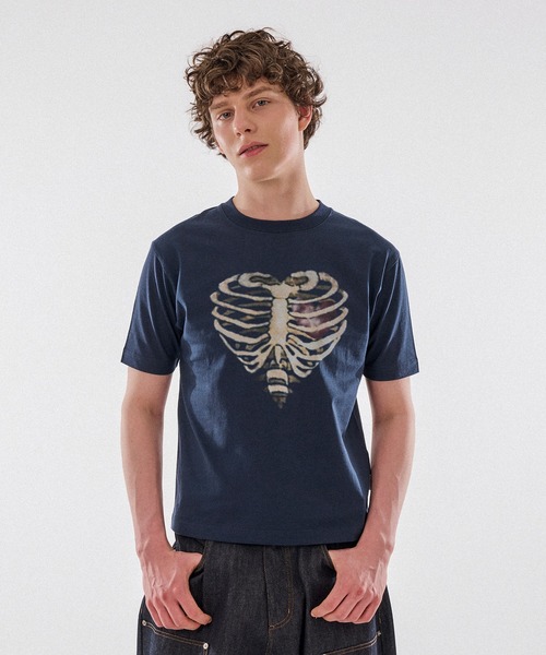 WISH FOR EVER(ウィッシュフォーエバー)の「【 4color / 3size 】SPECIAL HEART BORN PRINT T/スペシャルハートボーンプリントT(Tシャツ/カットソー・メンズ・ピンク/ネイビー/ブラック/イエロー系その他・LARGE/SMALL/MEDIUM)」の6枚目の写真