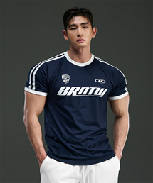 BORN TO WIN（ボーントゥウィン）の「BRNTW TRACK LINE T-SHIRTS [DARK NAVY]（Tシャツ/カットソー）」