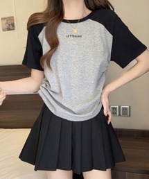 配色ラグラン ドロストTシャツ