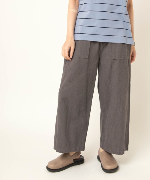 RNA-N(アールエヌエーエヌ)の「R4467 ムラ染めワイドアンクルパンツ(その他パンツ・レディース・カーキ/グレー系その他/ベージュ・FREE)」の2枚目の写真