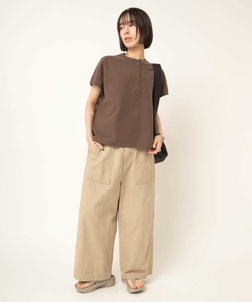 RNA-N(アールエヌエーエヌ)の「R4467 ムラ染めワイドアンクルパンツ(その他パンツ・レディース・カーキ/グレー系その他/ベージュ・FREE)」の22枚目の写真