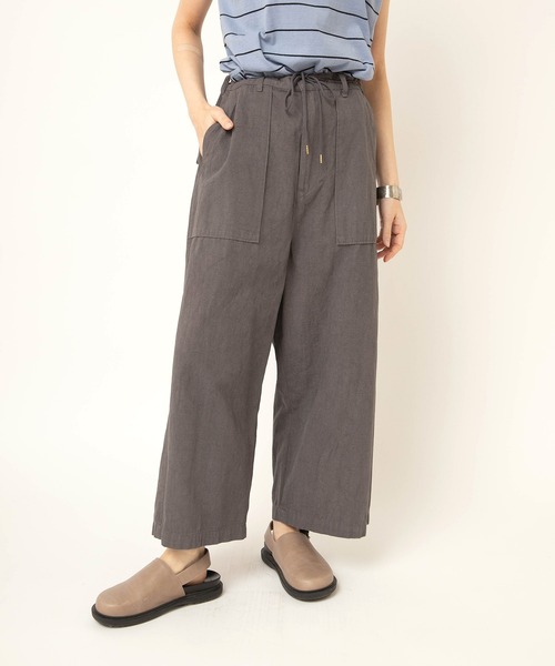 RNA-N(アールエヌエーエヌ)の「R4467 ムラ染めワイドアンクルパンツ(その他パンツ・レディース・カーキ/グレー系その他/ベージュ・FREE)」の6枚目の写真