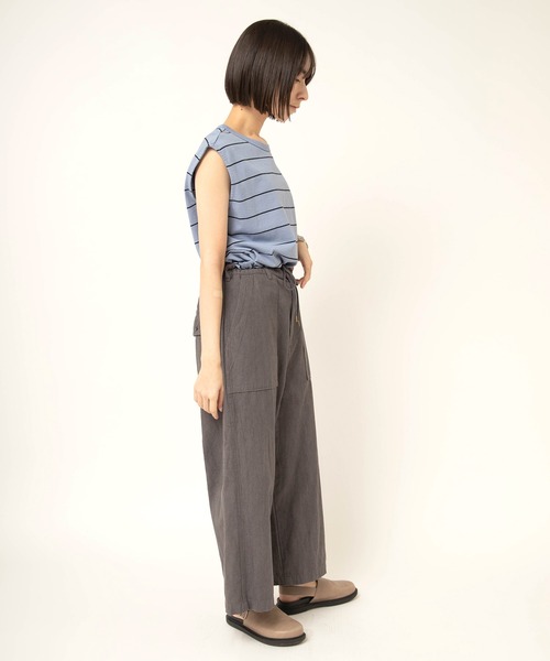 RNA-N(アールエヌエーエヌ)の「R4467 ムラ染めワイドアンクルパンツ(その他パンツ・レディース・カーキ/グレー系その他/ベージュ・FREE)」の9枚目の写真