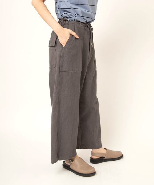 RNA-N(アールエヌエーエヌ)の「R4467 ムラ染めワイドアンクルパンツ(その他パンツ・レディース・カーキ/グレー系その他/ベージュ・FREE)」の7枚目の写真