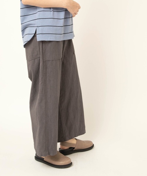 RNA-N(アールエヌエーエヌ)の「R4467 ムラ染めワイドアンクルパンツ(その他パンツ・レディース・カーキ/グレー系その他/ベージュ・FREE)」の11枚目の写真