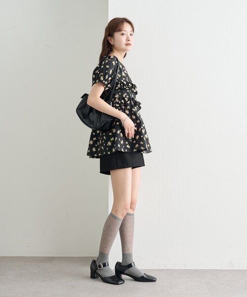 mystic(ミスティック)の「《@____ri__125 セレクト/WHT》オーガンジーフラワーブラウス(シャツ/ブラウス・レディース・ホワイト/ブラック/オフホワイト・FREE)」の9枚目の写真
