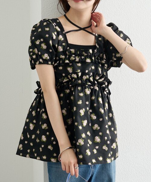 mystic(ミスティック)の「《@____ri__125 セレクト/WHT》オーガンジーフラワーブラウス(シャツ/ブラウス・レディース・ホワイト/ブラック/オフホワイト・FREE)」の20枚目の写真