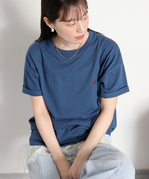 BEVERLY HILLS POLO CLUB(ビバリーヒルズポロクラブ)の「【BEVERLY HILLS POLO CLUB】ワンポイント刺繍ショートスリーブTee(Tシャツ/カットソー・レディース・オートミール/ブラック/ホワイト/ブルー・L/M)」の4枚目の写真