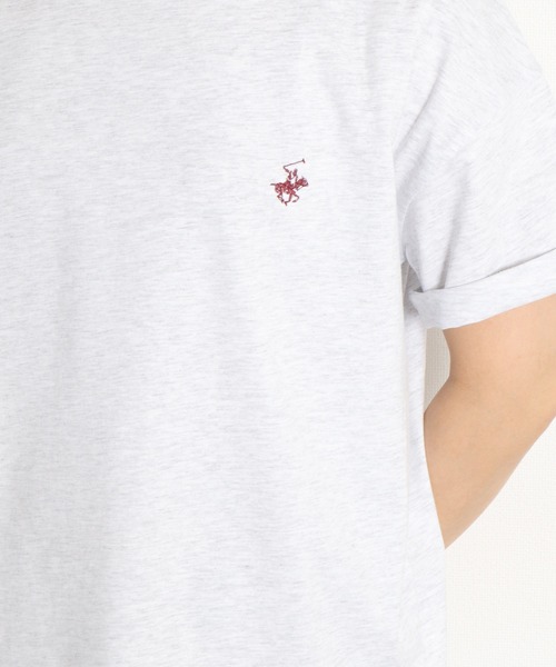 BEVERLY HILLS POLO CLUB(ビバリーヒルズポロクラブ)の「【BEVERLY HILLS POLO CLUB】ワンポイント刺繍ショートスリーブTee(Tシャツ/カットソー・レディース・オートミール/ブラック/ホワイト/ブルー・L/M)」の15枚目の写真