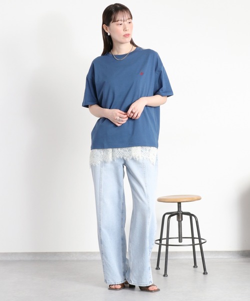 BEVERLY HILLS POLO CLUB(ビバリーヒルズポロクラブ)の「【BEVERLY HILLS POLO CLUB】ワンポイント刺繍ショートスリーブTee(Tシャツ/カットソー・レディース・オートミール/ブラック/ホワイト/ブルー・L/M)」の16枚目の写真
