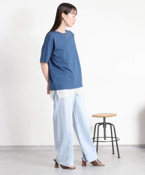 BEVERLY HILLS POLO CLUB(ビバリーヒルズポロクラブ)の「【BEVERLY HILLS POLO CLUB】ワンポイント刺繍ショートスリーブTee(Tシャツ/カットソー・レディース・オートミール/ブラック/ホワイト/ブルー・L/M)」の19枚目の写真