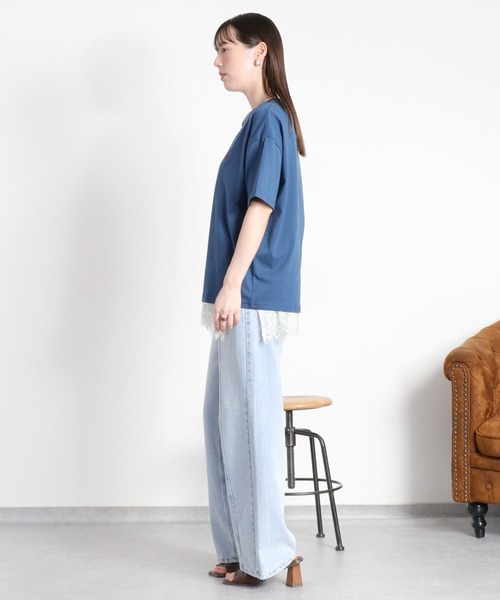 BEVERLY HILLS POLO CLUB(ビバリーヒルズポロクラブ)の「【BEVERLY HILLS POLO CLUB】ワンポイント刺繍ショートスリーブTee(Tシャツ/カットソー・レディース・オートミール/ブラック/ホワイト/ブルー・L/M)」の17枚目の写真