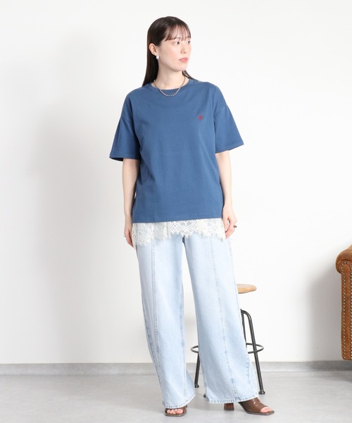 BEVERLY HILLS POLO CLUB(ビバリーヒルズポロクラブ)の「【BEVERLY HILLS POLO CLUB】ワンポイント刺繍ショートスリーブTee(Tシャツ/カットソー・レディース・オートミール/ブラック/ホワイト/ブルー・L/M)」の20枚目の写真