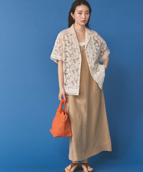 Gready Brilliant(グレディブリリアン)の「サテンVネックキャミワンピ(ワンピース・レディース・ブラック/ベージュ・38)」の13枚目の写真