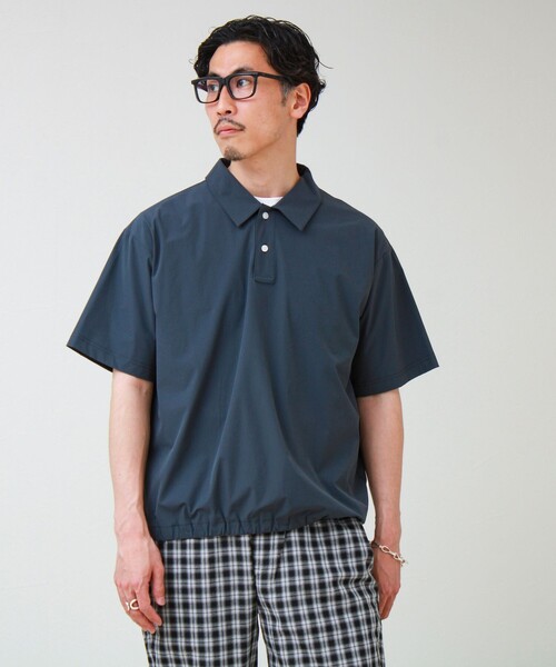 GLOSTER(グロスター)の「【接触冷感/セットアップ着用可能】SoftCool ポロシャツ(ポロシャツ・メンズ・ネイビー/ブラック/グレー・L/M/S)」の9枚目の写真