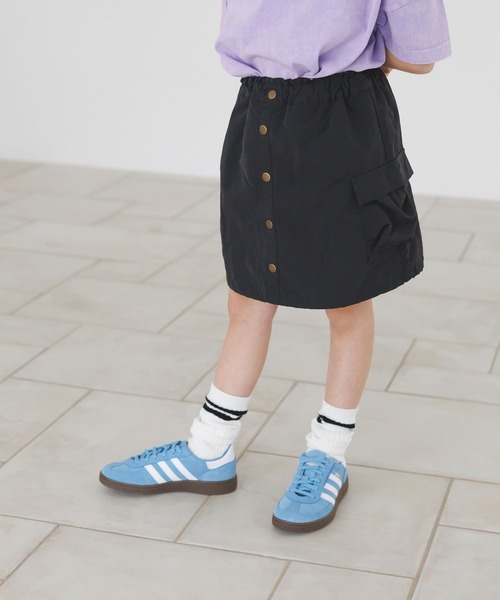 BAYFLOW（ベイフロー）の「[インナーパンツ付♪]バルーンカーゴスカート(KIDS)（スカート・キッズ・ネイビー/カーキ/ブラック・120cm/130cm/110cm/150cm/140cm）」の2枚目の写真