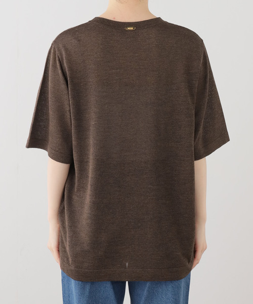 Deuxieme Classe(ドゥーズィエムクラス)の「URBAN クルーネック Tシャツ(ニット/セーター・レディース・ホワイト/ブラウン・FREE)」の13枚目の写真