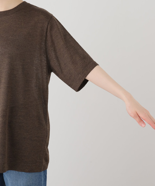 Deuxieme Classe(ドゥーズィエムクラス)の「URBAN クルーネック Tシャツ(ニット/セーター・レディース・ホワイト/ブラウン・FREE)」の12枚目の写真