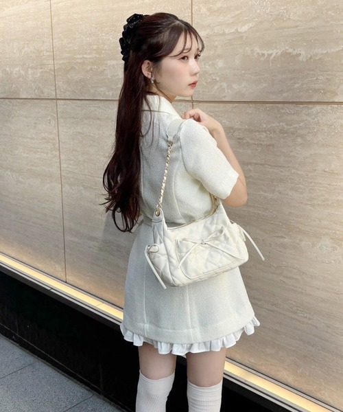 one after another NICE CLAUP(ワンアフターアナザーナイスクラップ)の「【ohana企画】ジャケットミニワンピース(ワンピース・レディース・グレー系その他/ブラック/アイボリー・FREE)」の14枚目の写真