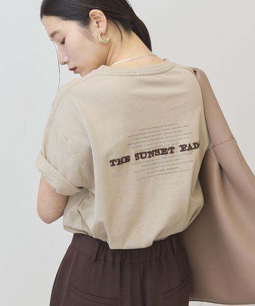 AMERICAN HOLIC（アメリカンホリック）の「STARLY 刺繍ロゴTシャツ（Tシャツ/カットソー・レディース・オフホワイト/モカ/チャコールグレー・M/L）」の6枚目の写真
