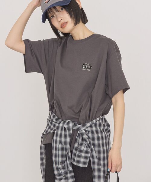 AMERICAN HOLIC（アメリカンホリック）の「STARLY 刺繍ロゴTシャツ（Tシャツ/カットソー・レディース・オフホワイト/モカ/チャコールグレー・M/L）」の19枚目の写真