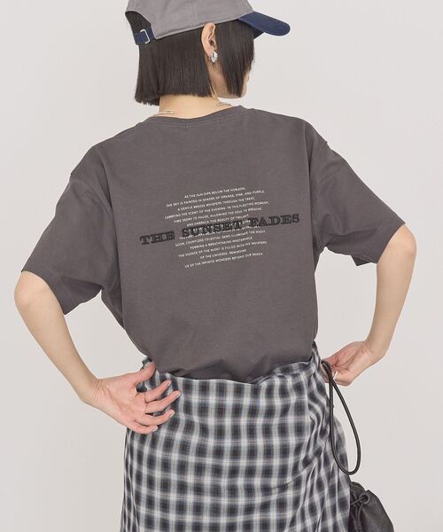 AMERICAN HOLIC（アメリカンホリック）の「STARLY 刺繍ロゴTシャツ（Tシャツ/カットソー・レディース・オフホワイト/モカ/チャコールグレー・M/L）」の21枚目の写真