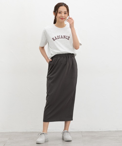 Honeys（ハニーズ）の「【接触冷感】クール素材ナロースカート（スカート・レディース・スミクロ/ブラック/ブラウン/ライトグレー・L/LL/M/S）」の20枚目の写真