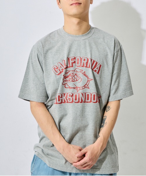 JACKSON MATISSE（ジャクソンマティス）の「DEAR LAUREL/ディアローレル×ジャクソンマティス 半袖 Tシャツ DL26S-JM2103（Tシャツ/カットソー・メンズ・ピンク/ブルー/グレー・M/L）」の2枚目の写真