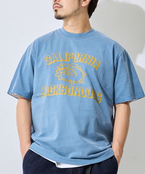 JACKSON MATISSE（ジャクソンマティス）の「DEAR LAUREL/ディアローレル×ジャクソンマティス 半袖 Tシャツ DL26S-JM2103（Tシャツ/カットソー・メンズ・ピンク/ブルー/グレー・M/L）」の3枚目の写真