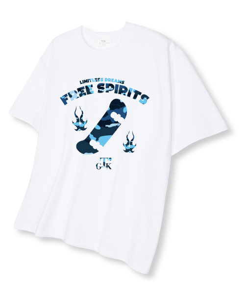 TI.GLAKE(ティーグレイク)の「フリースピリット オーバーサイズ 半袖Tシャツ ホワイト(Tシャツ/カットソー・メンズ・その他・LARGE/X-LARGE/XX-LARGE)」の1枚目の写真