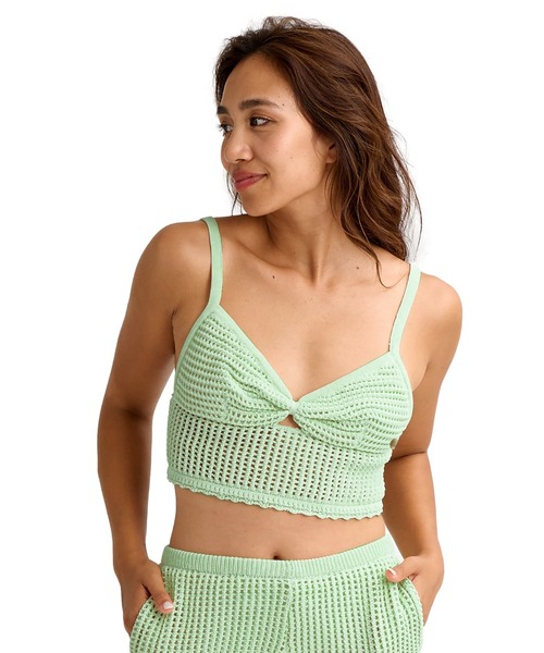 BILLABONG(ビラボン)の「BILLABONG ウィメンズ UTILITY KNIT BRA TOP 【2026年春夏モデル】(キャミソール・レディース・アイボリー/マルチ・MEDIUM)」の1枚目の写真