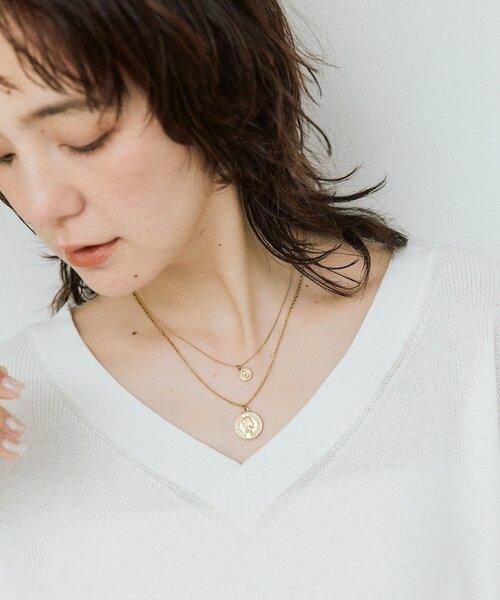 RIVE DROITE（リヴドロワ）の「【R.good】【レイヤードにおすすめ】ミニコインショートネックレス（ネックレス・レディース・ゴールド/シルバー・FREE）」の19枚目の写真