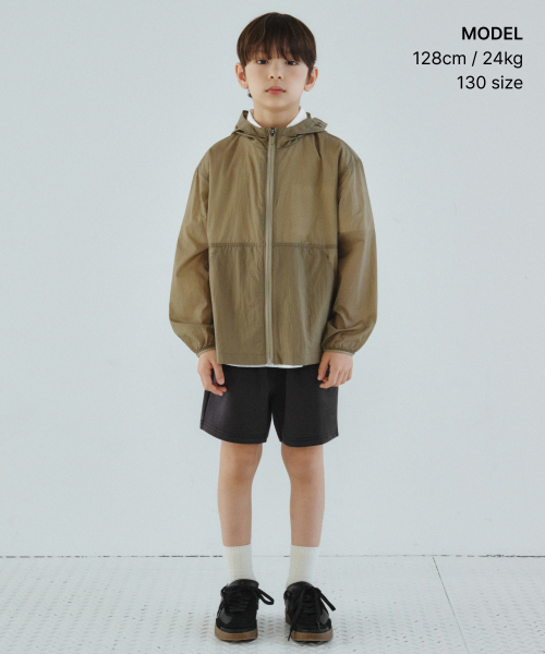 MUSINSA STANDARD KIDS（ムシンサスタンダードキッズ）の「[クールタンダード] ボクサーフィット スウェットショーツ [ダークグレー]（その他パンツ・レディース・その他・110/120/130/140/150/160）」の4枚目の写真