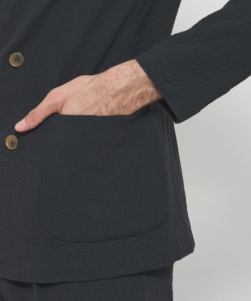 MACKINTOSH LONDON(マッキントッシュ ロンドン)の「【LEON掲載】ダブルウールサッカージャケット(テーラードジャケット・メンズ・ベージュ系その他7/チャコールグレー・42/38/40)」の7枚目の写真