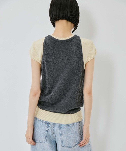 AKANE UTSUNOMIYA（アカネウツノミヤ）の「【AKANE UTSUNOMIYA/アカネウツノミヤ】SAP-FK01-1001【レイヤードニット】（Tシャツ/カットソー・レディース・グレー/ネイビー・FREE）」の12枚目の写真