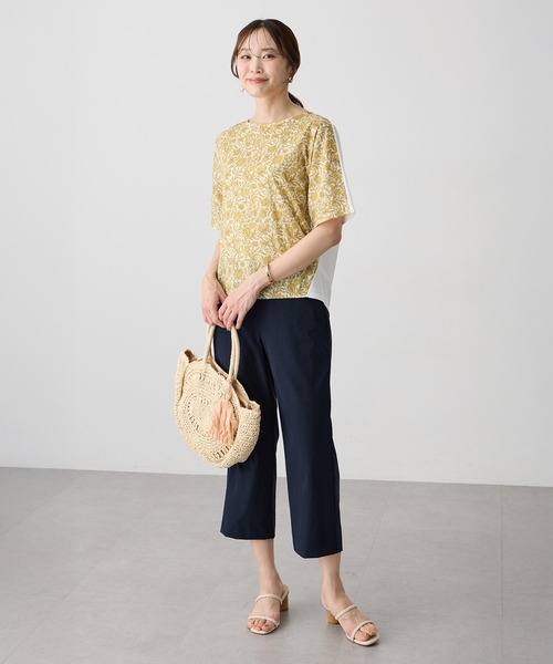 A/C DESIGN BY ALPHA CUBIC(エーシーデザインバイアルファキュービック)の「【Liberty】リバティプリントプルオーバー(Tシャツ/カットソー・レディース・イエロー/ネイビー/サックスブルー・M/L)」の11枚目の写真