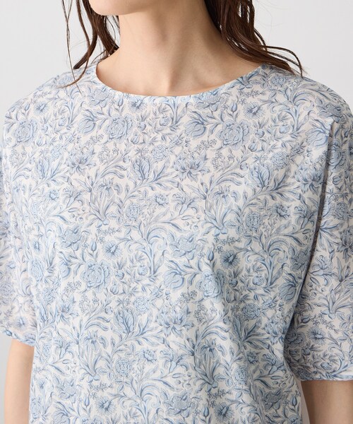 A/C DESIGN BY ALPHA CUBIC(エーシーデザインバイアルファキュービック)の「【Liberty】リバティプリントプルオーバー(Tシャツ/カットソー・レディース・イエロー/ネイビー/サックスブルー・M/L)」の15枚目の写真