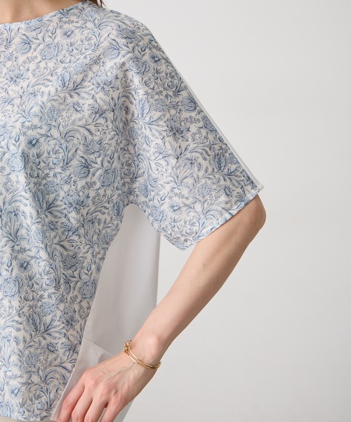 A/C DESIGN BY ALPHA CUBIC(エーシーデザインバイアルファキュービック)の「【Liberty】リバティプリントプルオーバー(Tシャツ/カットソー・レディース・イエロー/ネイビー/サックスブルー・M/L)」の16枚目の写真