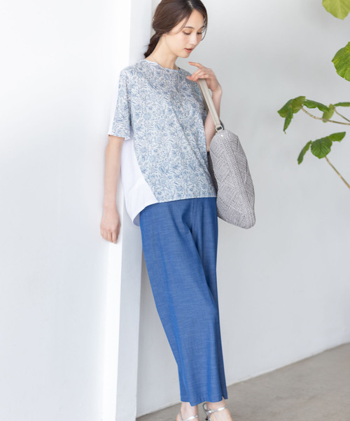 A/C DESIGN BY ALPHA CUBIC(エーシーデザインバイアルファキュービック)の「【Liberty】リバティプリントプルオーバー(Tシャツ/カットソー・レディース・イエロー/ネイビー/サックスブルー・M/L)」の19枚目の写真