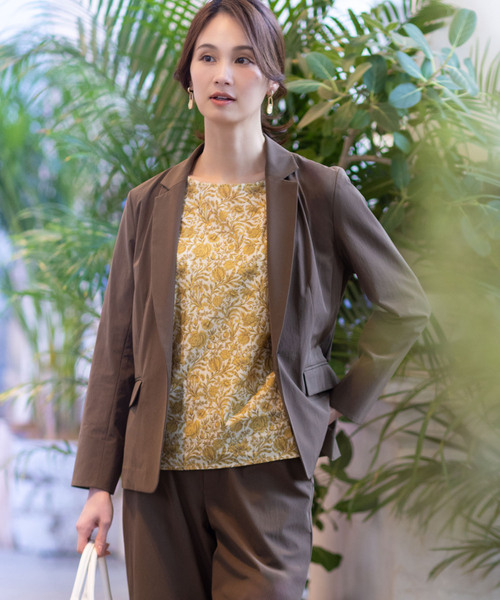 A/C DESIGN BY ALPHA CUBIC(エーシーデザインバイアルファキュービック)の「【Liberty】リバティプリントプルオーバー(Tシャツ/カットソー・レディース・イエロー/ネイビー/サックスブルー・M/L)」の21枚目の写真