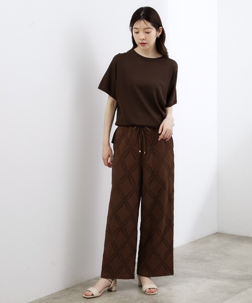 grove(グローブ)の「【貴島明日香さん着用】コーデを格上げ、レースイージーパンツ(その他パンツ・レディース・ブラック/ブラウン系その他/オフホワイト・02/03/01/04/05)」の15枚目の写真