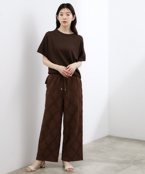 grove(グローブ)の「【貴島明日香さん着用】コーデを格上げ、レースイージーパンツ(その他パンツ・レディース・ブラック/ブラウン系その他/オフホワイト・02/03/01/04/05)」の16枚目の写真