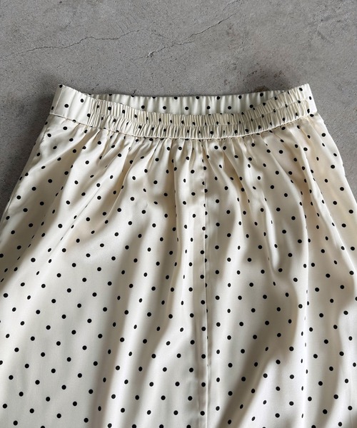 callautia(カラウティア)の「裾レースドットサテンスカート(スカート・レディース・チャコール/アイボリー/ブラック・SMALL/MEDIUM/LARGE)」の13枚目の写真